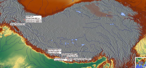 Mapa de expediciones de Messner