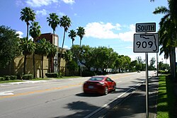 Vista de la carretera SR 909