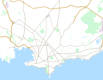 Mapa de ubicación de la liga en Montevideo