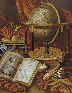 Naturaleza muerta con globo y libros