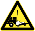 Señal de área de accidente en China