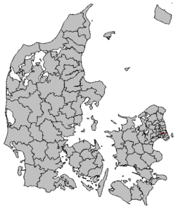 Mapa de ubicación de Frederiksberg