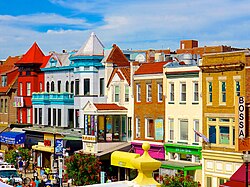 Casas coloridas en Adams Morgan