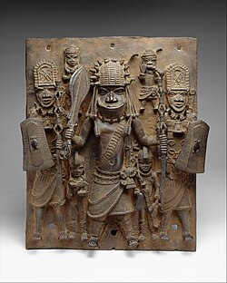 Escultura de metal de África Occidental