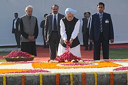 Visitantes en Raj Ghat