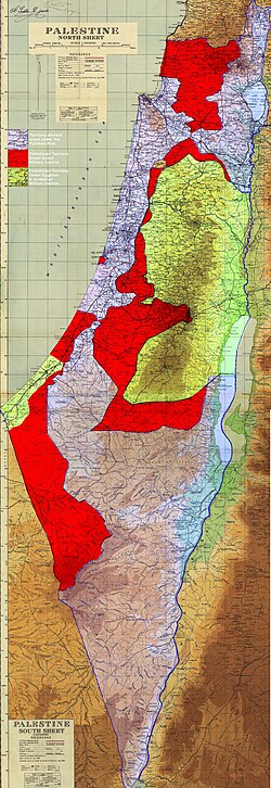 Mapa de control territorial en 1948