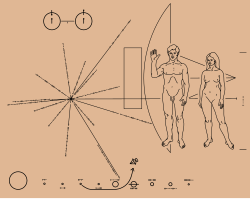 Ilustración de la placa del Pioneer