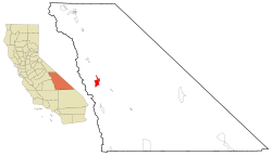 Ubicación de Lone Pine en el condado de Inyo