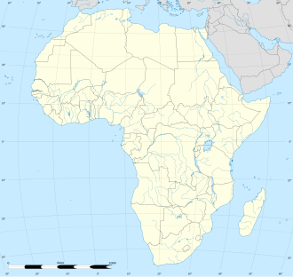 Mapa de ubicación de la rebelión de Maritz en África