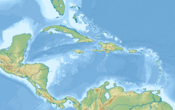 Ubicación de Santo Domingo en el Caribe
