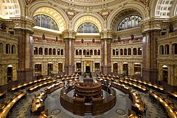 Sala de lectura principal de la Biblioteca del Congreso