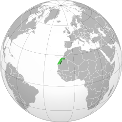 Mapa del Sáhara Occidental