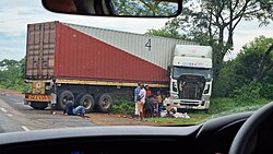Escena de accidente vial
