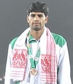 Arshad Nadeem en acción