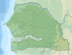 Ubicación de Dakar en Senegal