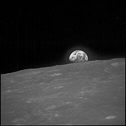 Detalle de la Tierra desde la Luna