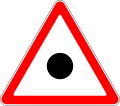 Señal de zona de accidente en Bielorrusia