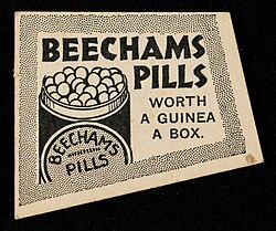 Anuncio antiguo de medicinas