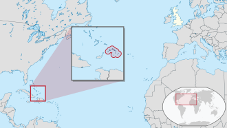 Ubicación de las Islas Turcas y Caicos