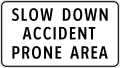 Señal de zona propensa a accidentes en Filipinas