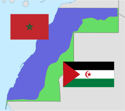 Mapa del Sáhara Occidental