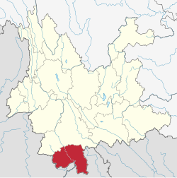 Ubicación de Xishuangbanna