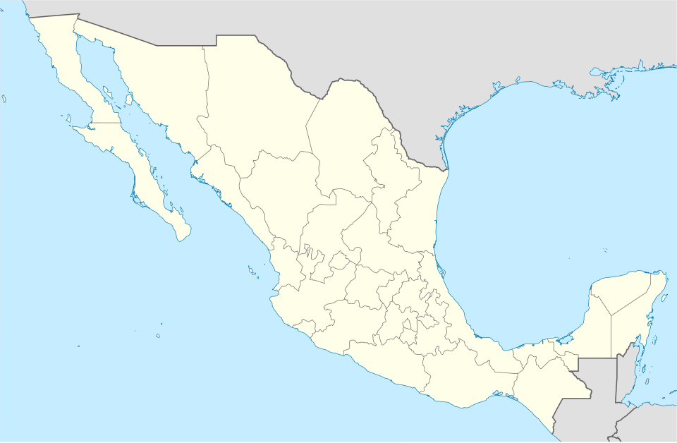 Ubicación de la Liga MX Femenil en México