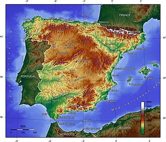Paisaje montañoso de España