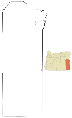 Ubicación de Vale en Oregon